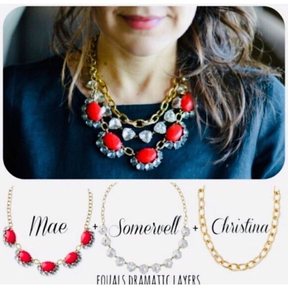 Stella & Dot Cherry Red Retired Mae Necklace - Picture 9 of 9